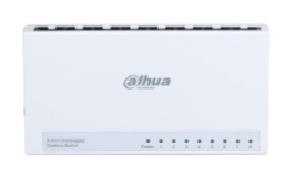 Dh-pfs3008-8et-l switch para escritorio 8 puertos fast ethernet - 10/100, capa 2, switching 1.6 gbps, velocidad de reenvio de paquetes 1.19 mbps