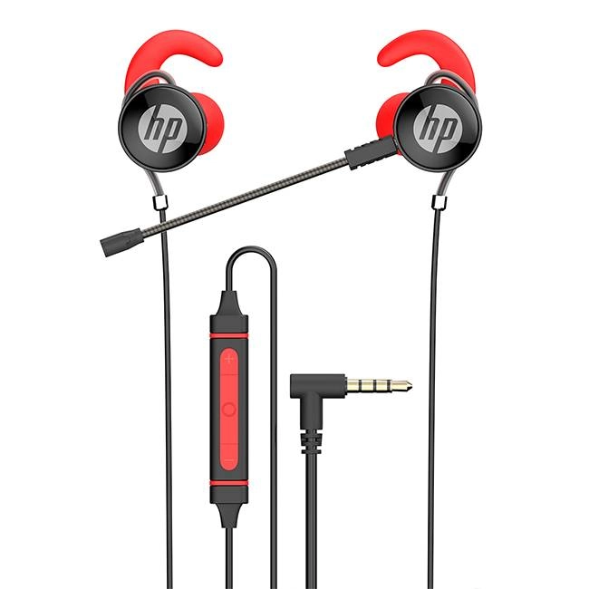 Audifonos rojo hp dhe-7004 stereo retroceder cancion - asistente virtual) / entrada auxiliar 3.5mm / funcion manos libres para hablar por celular