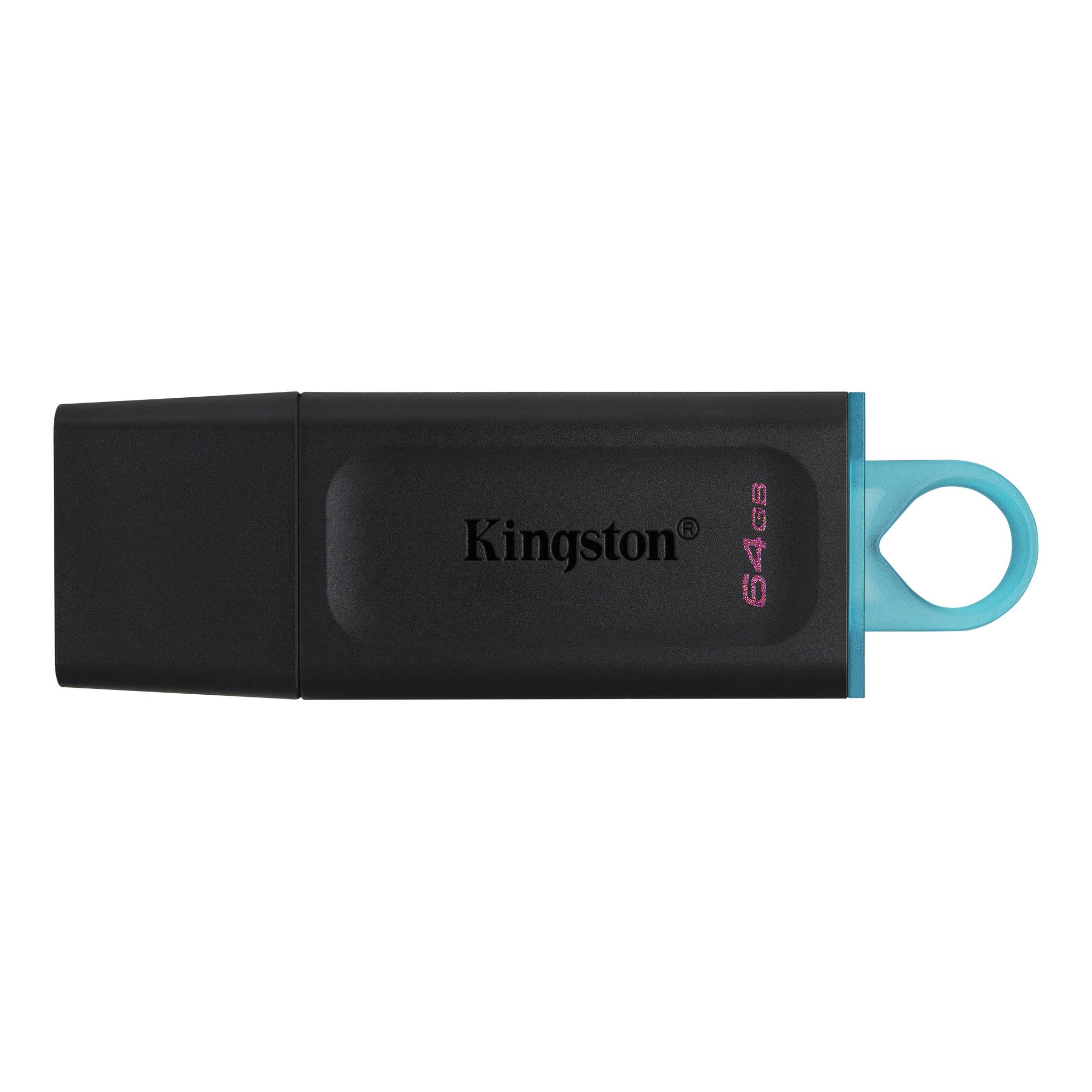 Memoria usb de 64gb kingston dtx/64gb (black + teal)