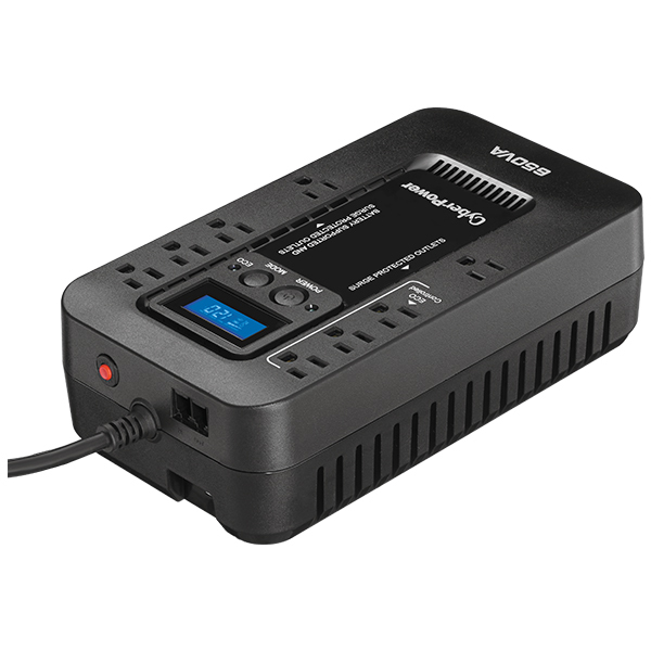 No-break cyberpower ec650lcd - 650 va, 390 w, 8 h, negro, hogar y oficina