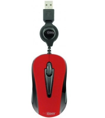 Mouse easy line easy line - rojo, usb, 1000 dpi