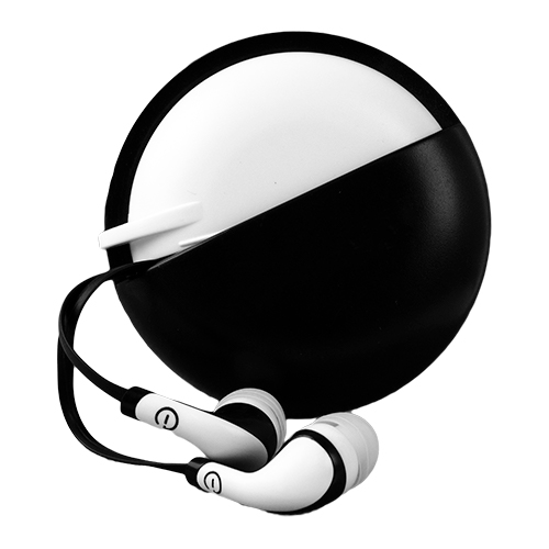 Audifonos de viaje in-ear con microfono easy line el-995234 - negro/blanco, 3.5 mm, 1.2 m