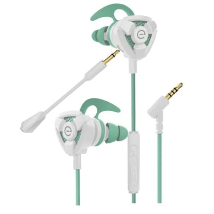 Audífonos  easy-line storm - blanco/verde, 3.5 mm