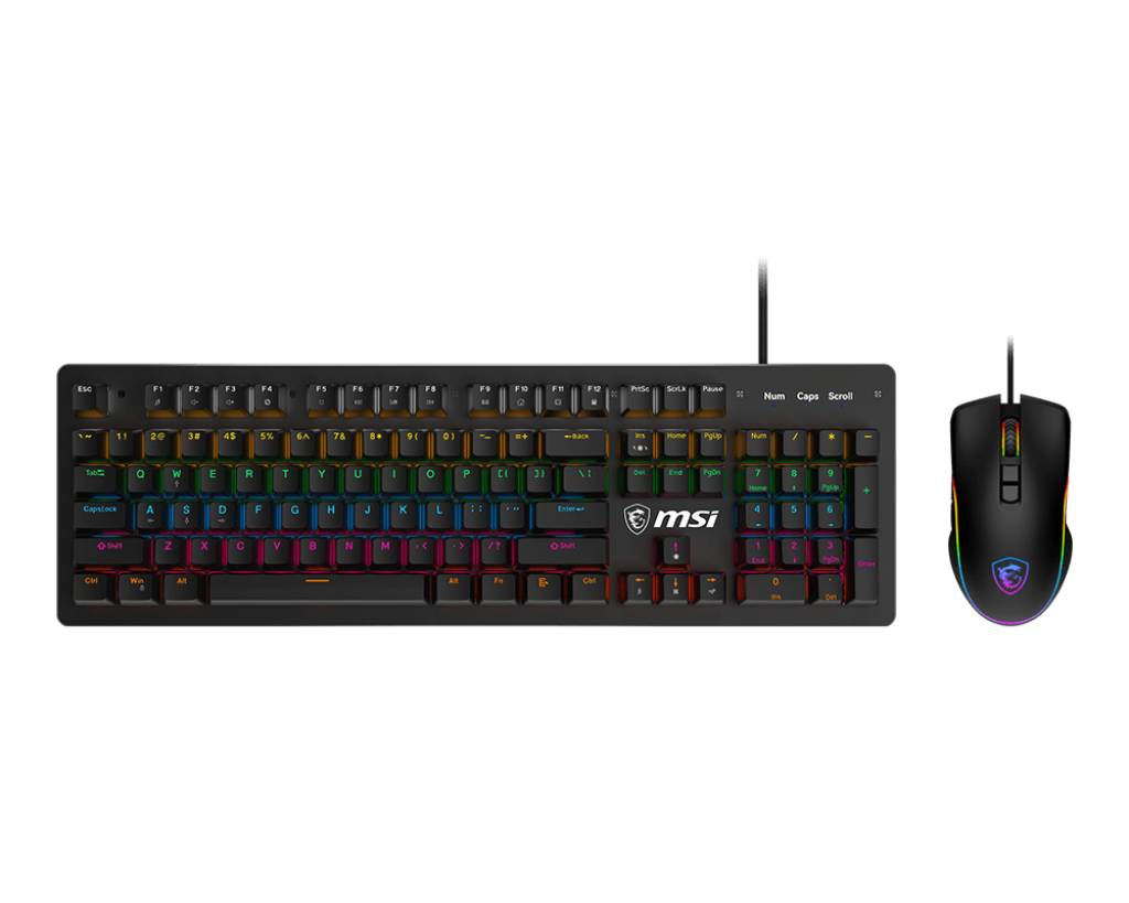 Kit teclado/mouse msi forge gk300 combo blue