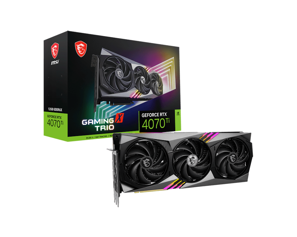 Tarjeta de video msi rtx 4070ti gaming x trio 12gb gddr6x g407tgxt121