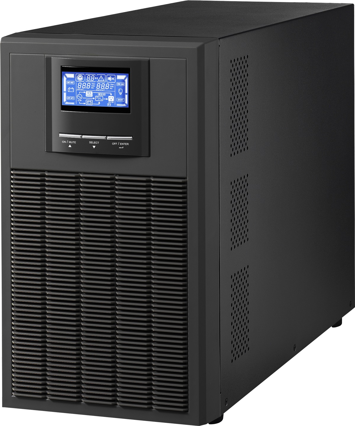 Ups online con doble conversión torre vica gamma 3k-220v - 3000 va, 2700 w, 4 h, negro