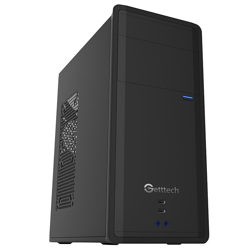 Gabinete getttech gg-1802 atx fuente 500w - 1 vent, 2 usb 3.0, negro