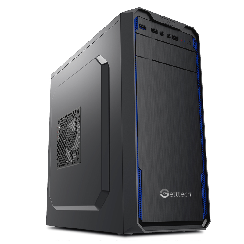 Gabinete getttech gg-1803 atx fuente 500w 1 vent - 2usb2.0, 1usb3.0, negro