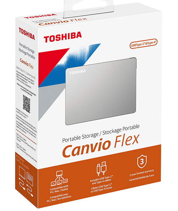 Disco duro  toshiba canvio flex - 4 tb, sata iii, 2.5 pulgadas