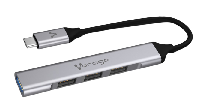 Concentrador hub vorago hu-200 4 ptos usb slim tipo c