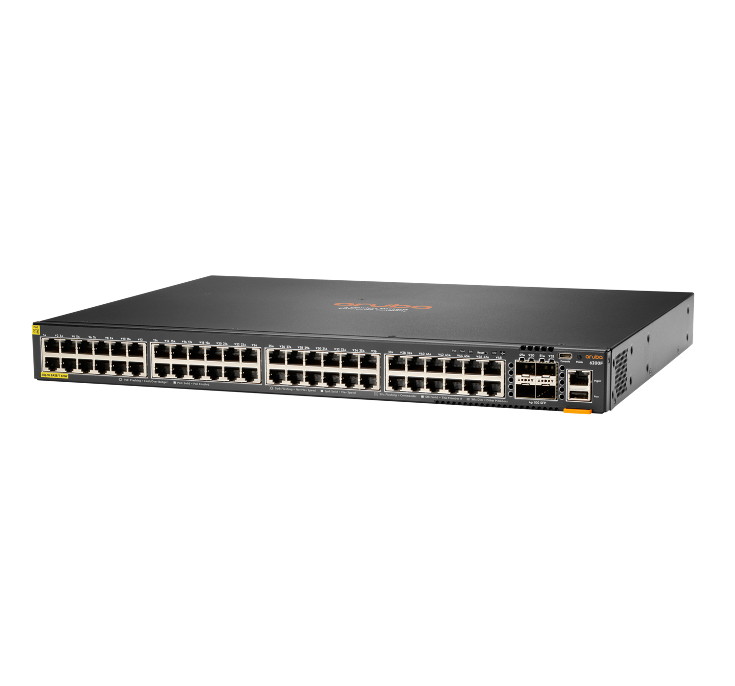 Switch hpe aruba jl727b anw 6200f 48g c4 4sfp+370w