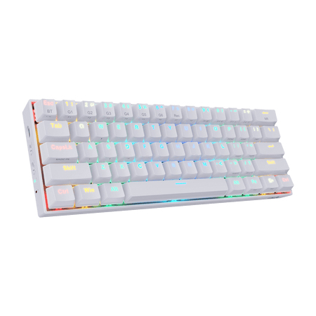 Teclado mecánico redragon draconic white - inglés, blanco, rgb