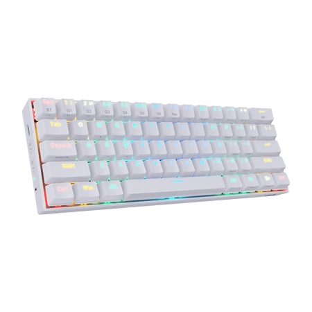 Teclado mecánico redragon draconic white - inglés, blanco, rgb