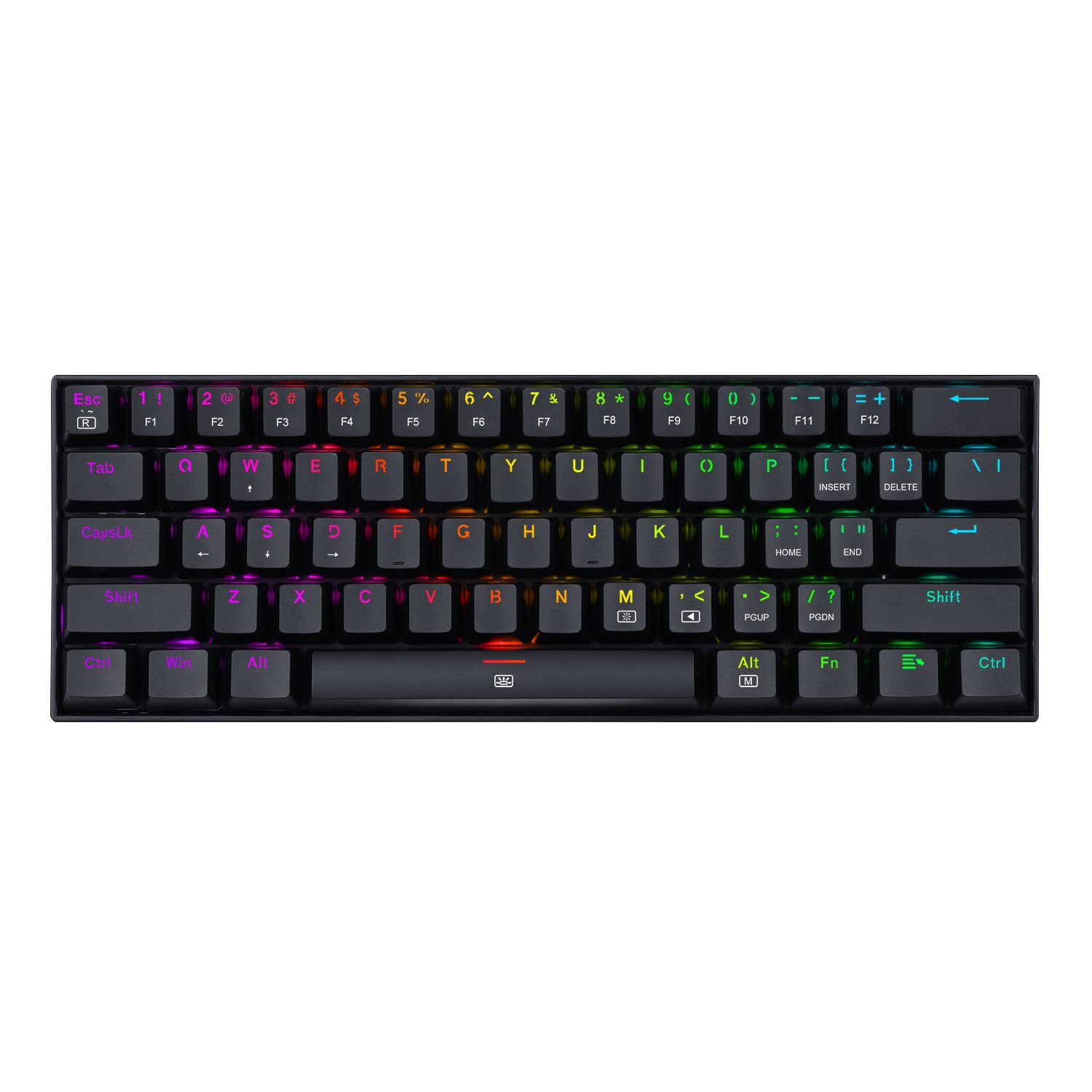 Teclado mecánico redragon dragonborn - k630rgb red, inglés, negro, rgb