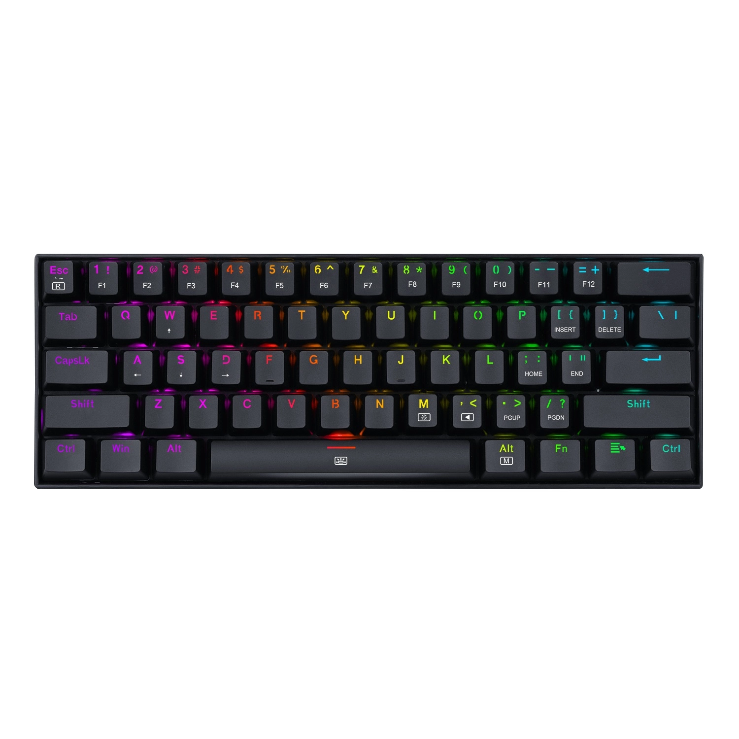 Teclado mecánico redragon dragonborn - k630rgb red, inglés, negro, rgb