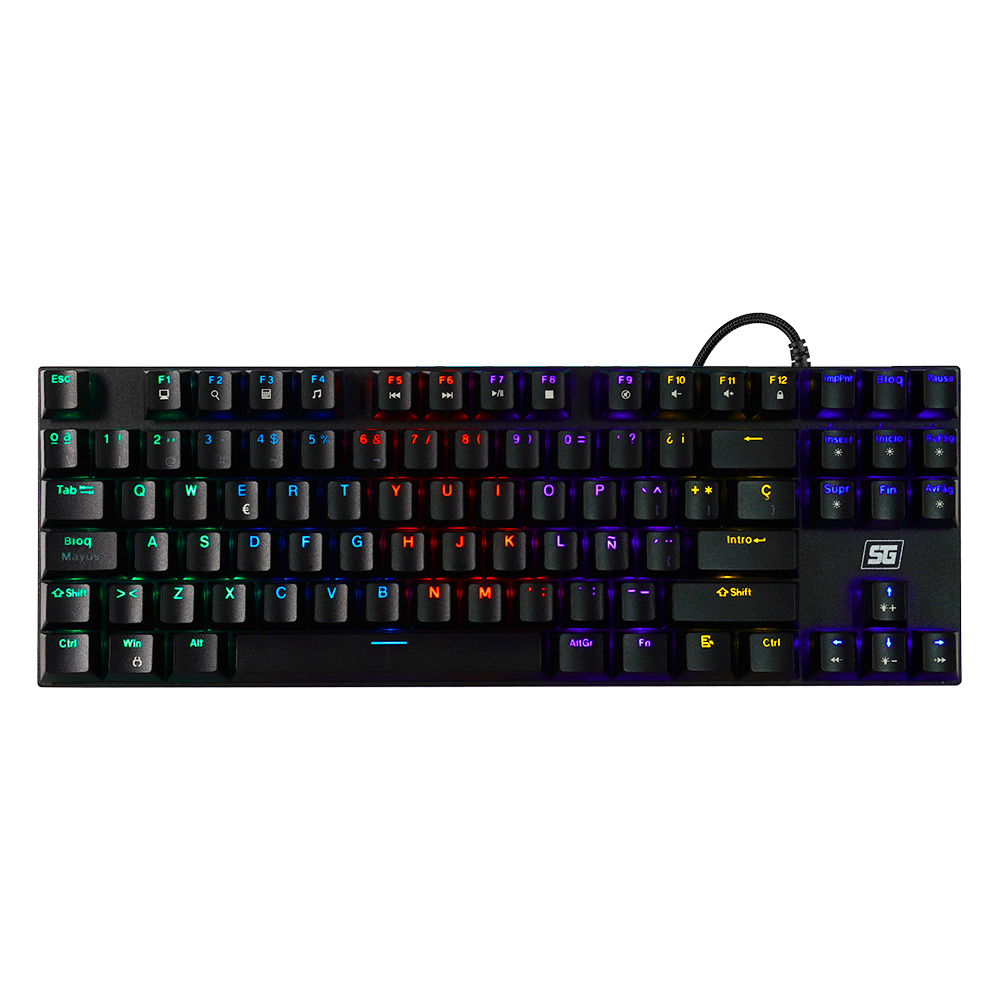 Teclado vorago start the game kb-600 mecanico tkl rgb rainbow software negro