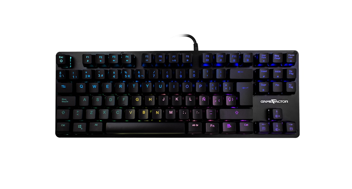 Teclado mecánico vorago kbg500-bl - alámbrico, español, negro, rgb