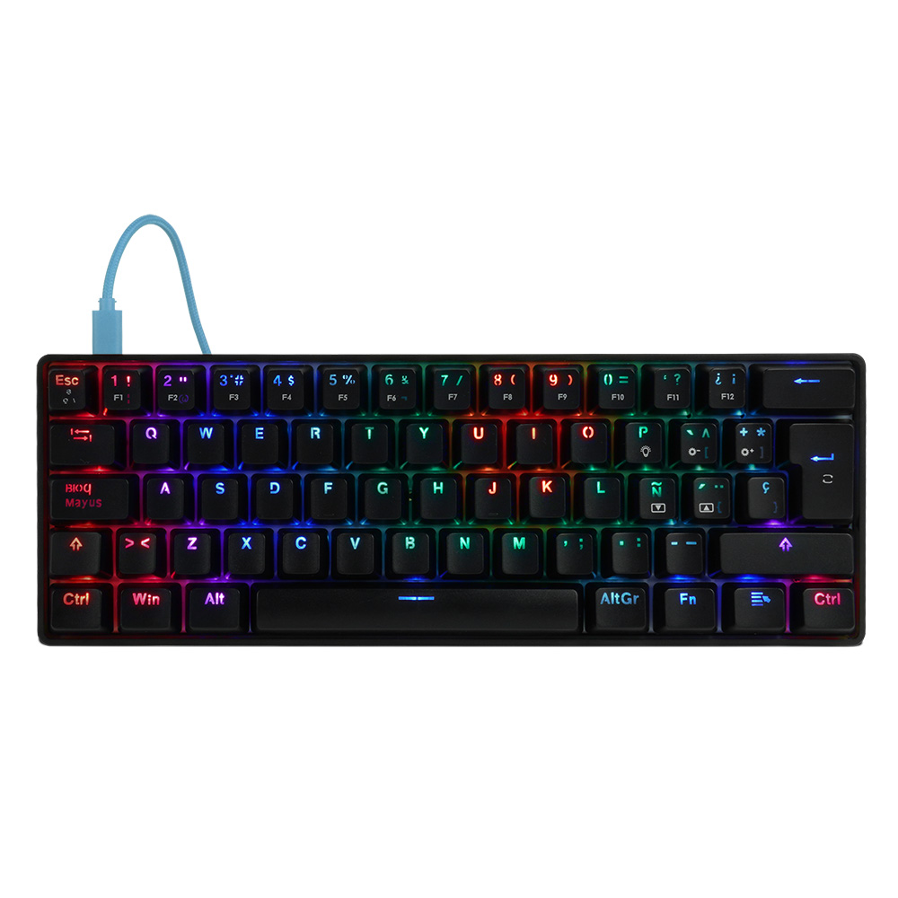 Teclado mecánico  game factor kbg560-bl - usb, negro