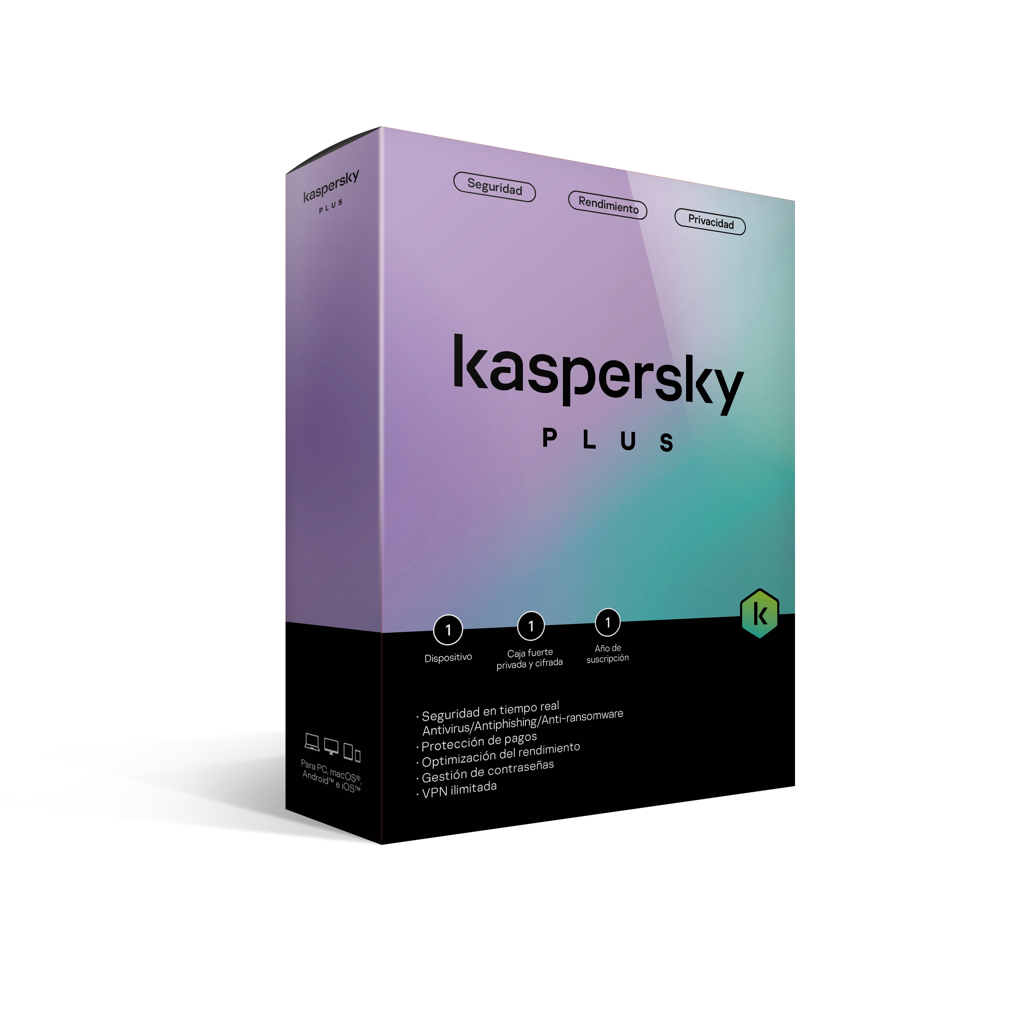 Kaspersky plus 1 dispositivo 1 año (internet security)