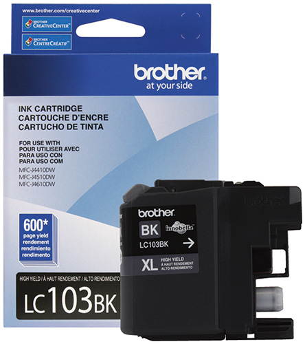 Cartucho de tinta brother lc103bk - negro