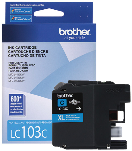 Cartucho de tinta brother lc103c - cyan