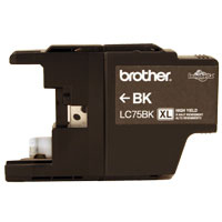 Cartucho brother lc75bk - negro, inyección de tinta