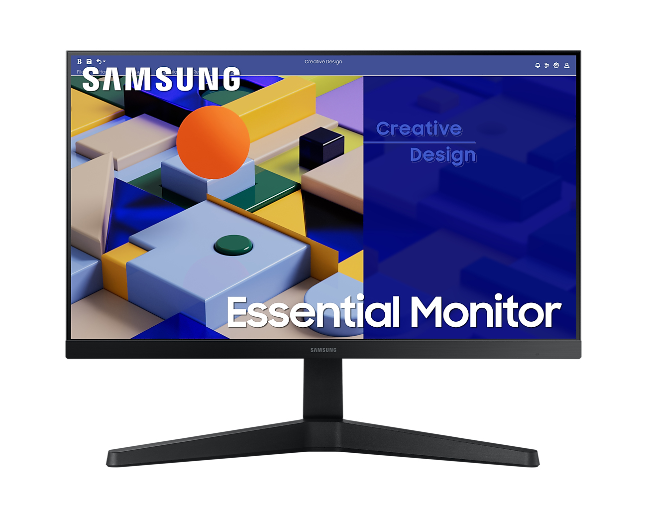 Monitor samsung flat - 22 pulgadas, con panel ips, sin bordes, fhd, 75hz, 5ms, ls22c310ealxzx