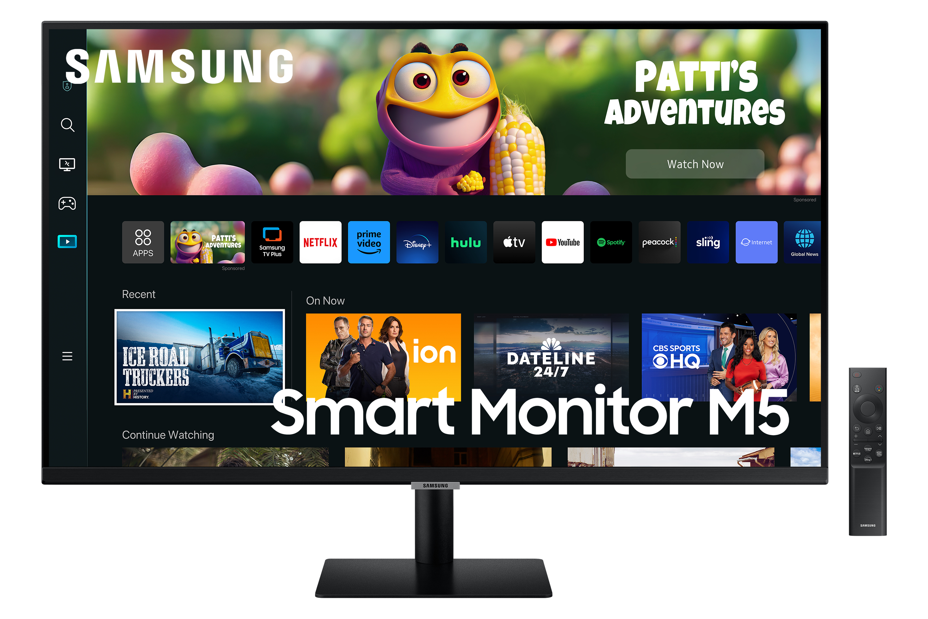 Monitor smart tv m5 27 pulgadas - plano, full hd, ls27cm500elxzx