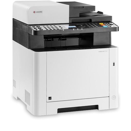 Multifuncional láser a color kyocera ma2100cwfx - 22ppm, 1200 x 1200 dpi, adp 50 hojas impresión/escaneo/copiado/fax, sustituto de la m5521cdw