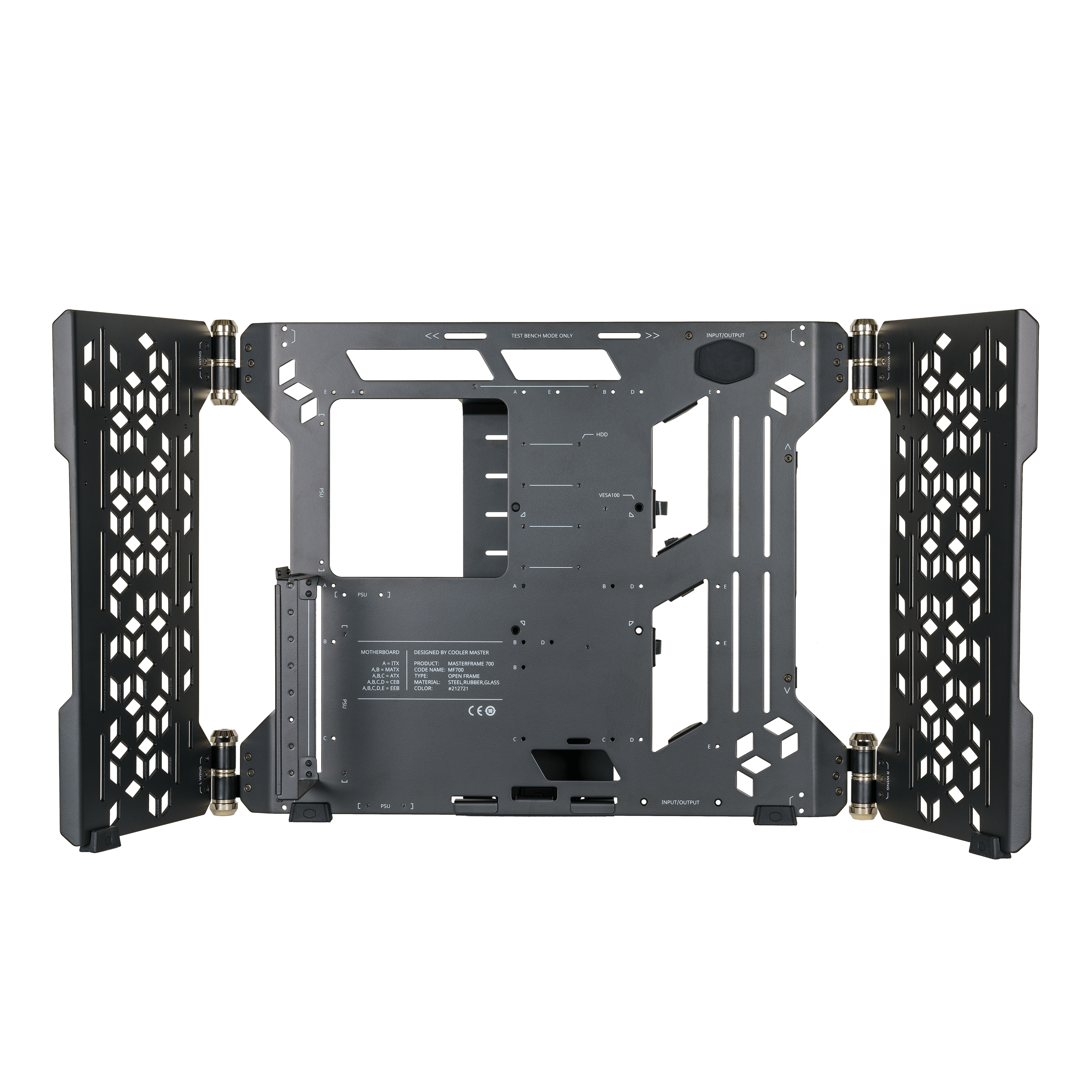 Gabinete cooler master  mcf-mf700-kgnn-s00 masterframe 700 con ventana - full tower