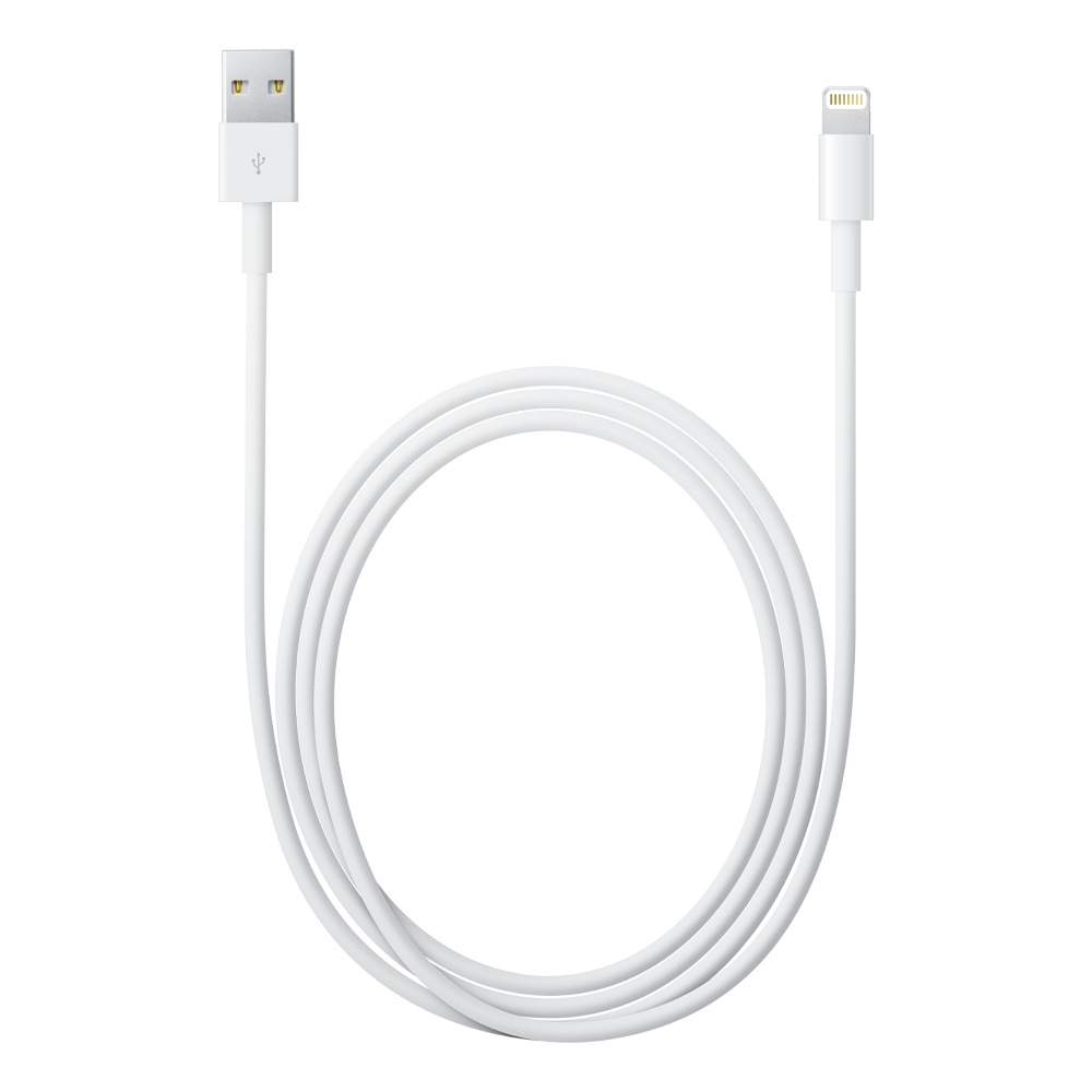 Cable lightning a usb apple - color blanco, 2 m, cable lightning