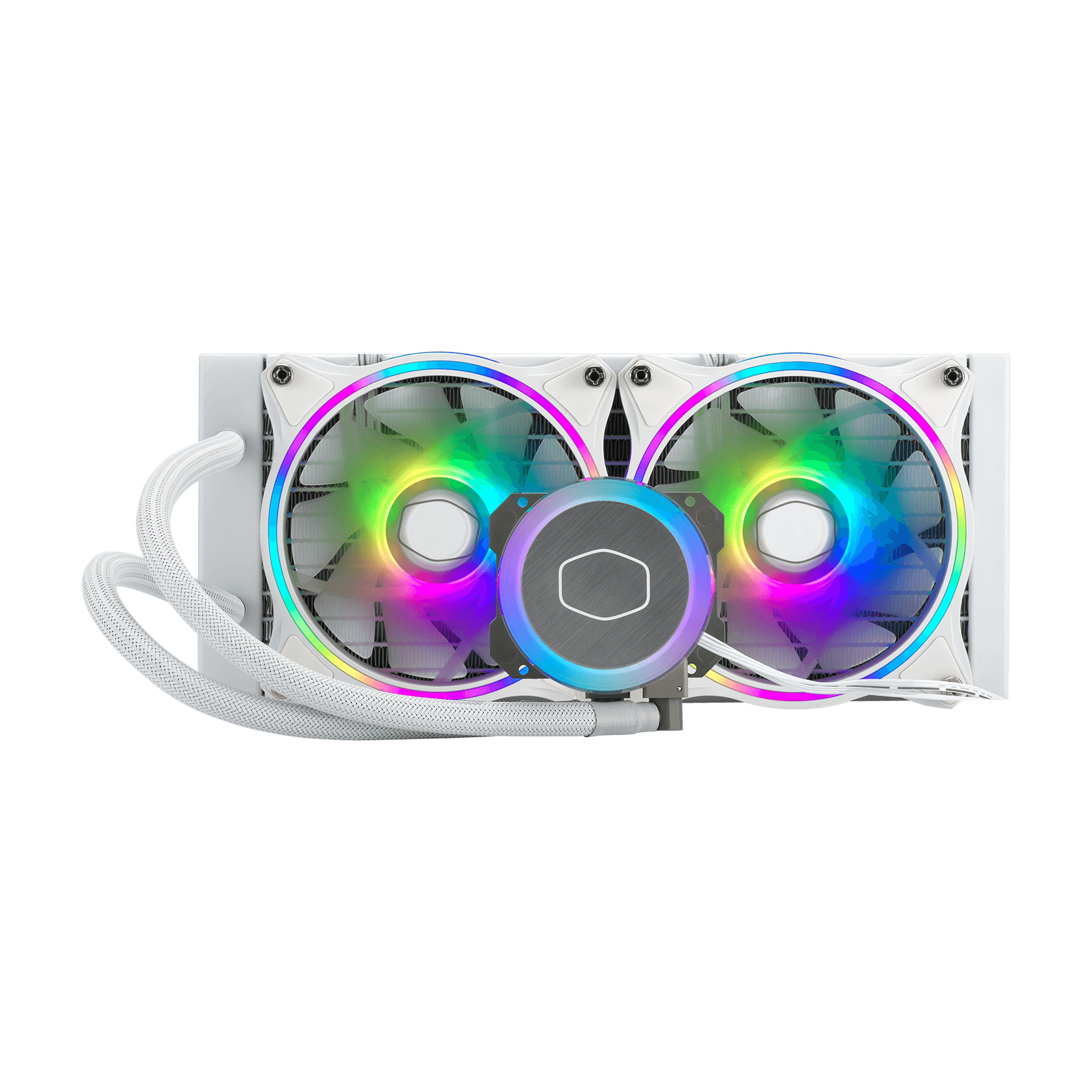 Enfriamiento cooler mlx-d24m-a18pw-r1 masterliquid ml240 ilusión white edition enfriamiento líquido para cpu - 2x 120mm, 650-1800rpm, 2 ventiladores