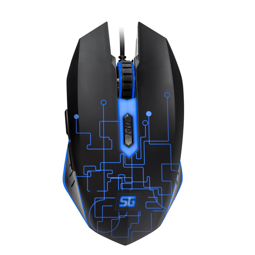 Mouse iluminado alámbrico gamer vorago start the game mo-501 - 3, 200 dpis