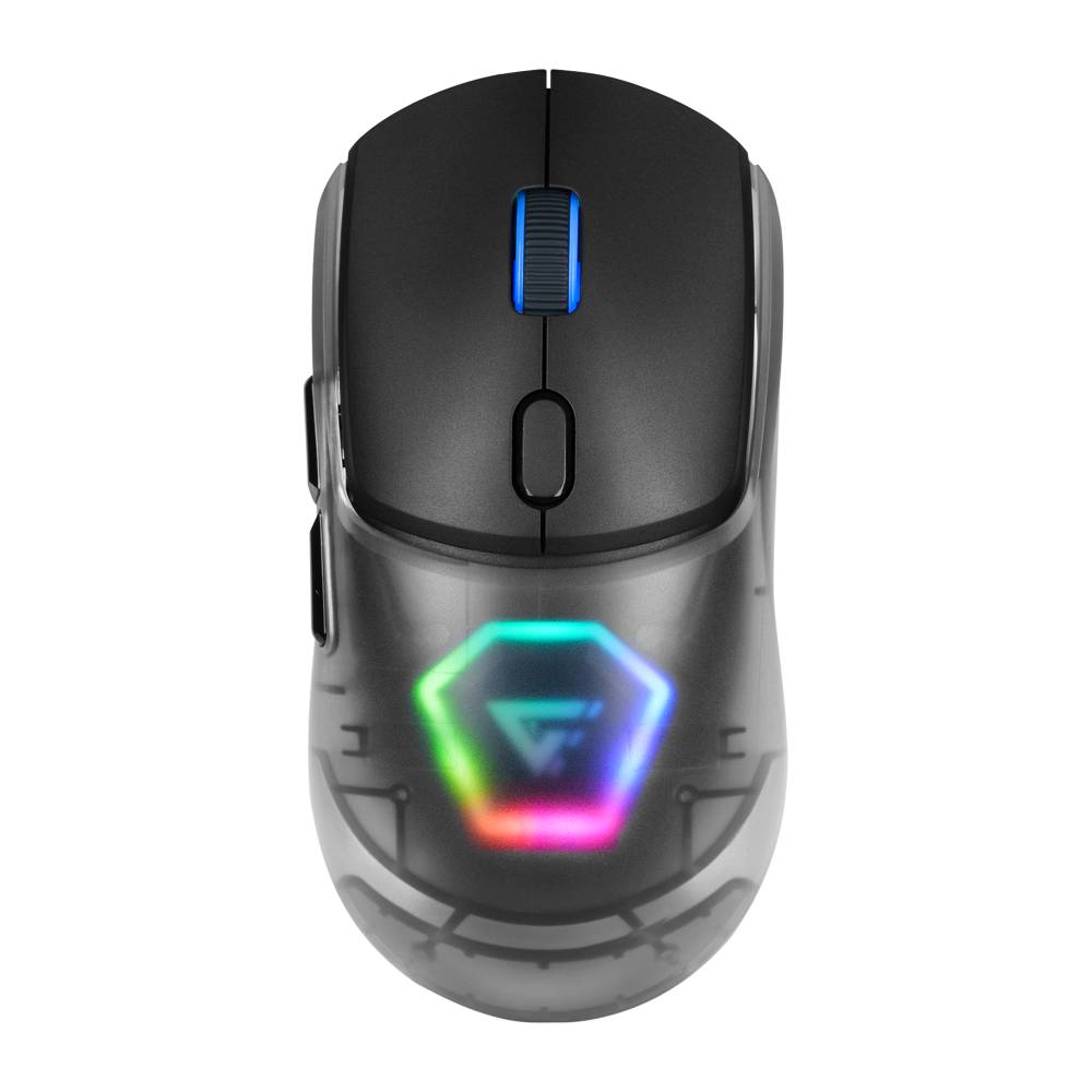 Mouse game factor mow700-bk - carcasas intercambiables, 2.4g+bt, pixart 3395, 26, 000 dpi, rgb, negro