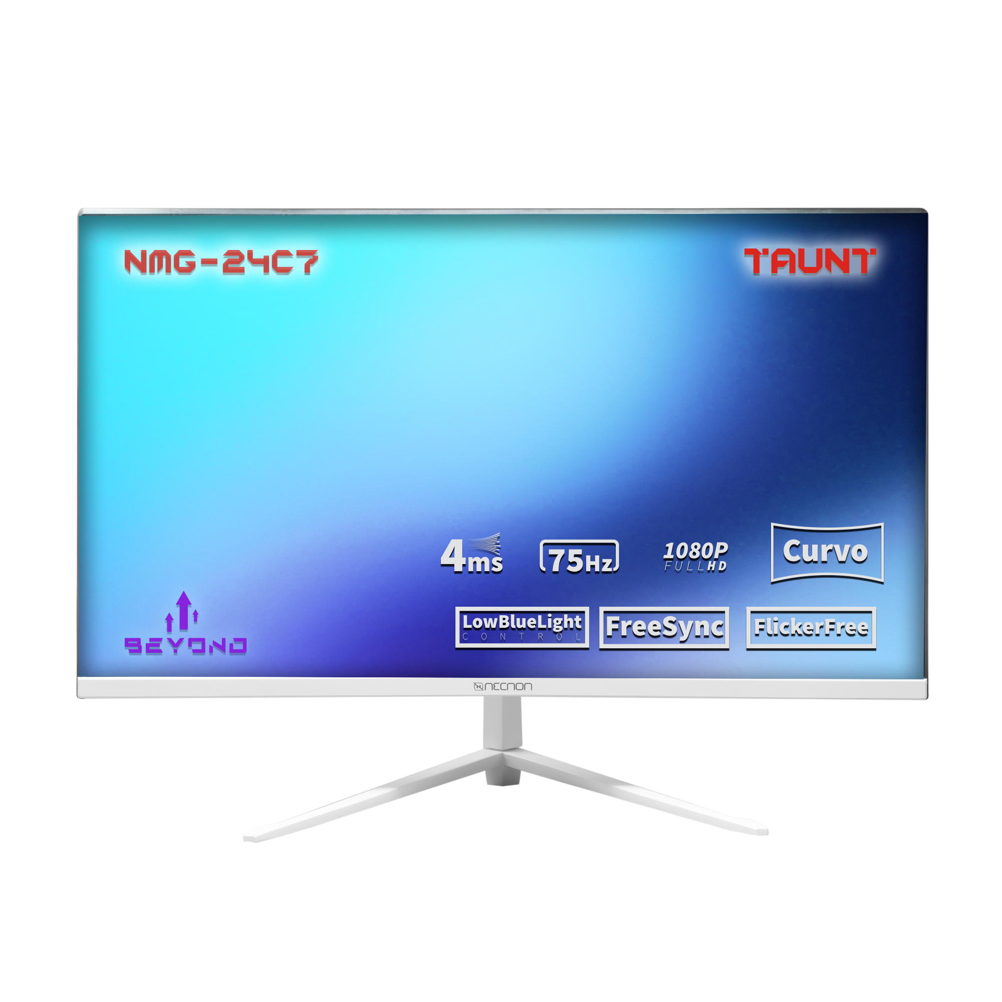 Monitor gaming led curvo 23.8 nmg-24c7 va 75hz 5ms low blue light flicker free freesync vesa 16:9 fhd 1920*1080 hdmi vga blanco