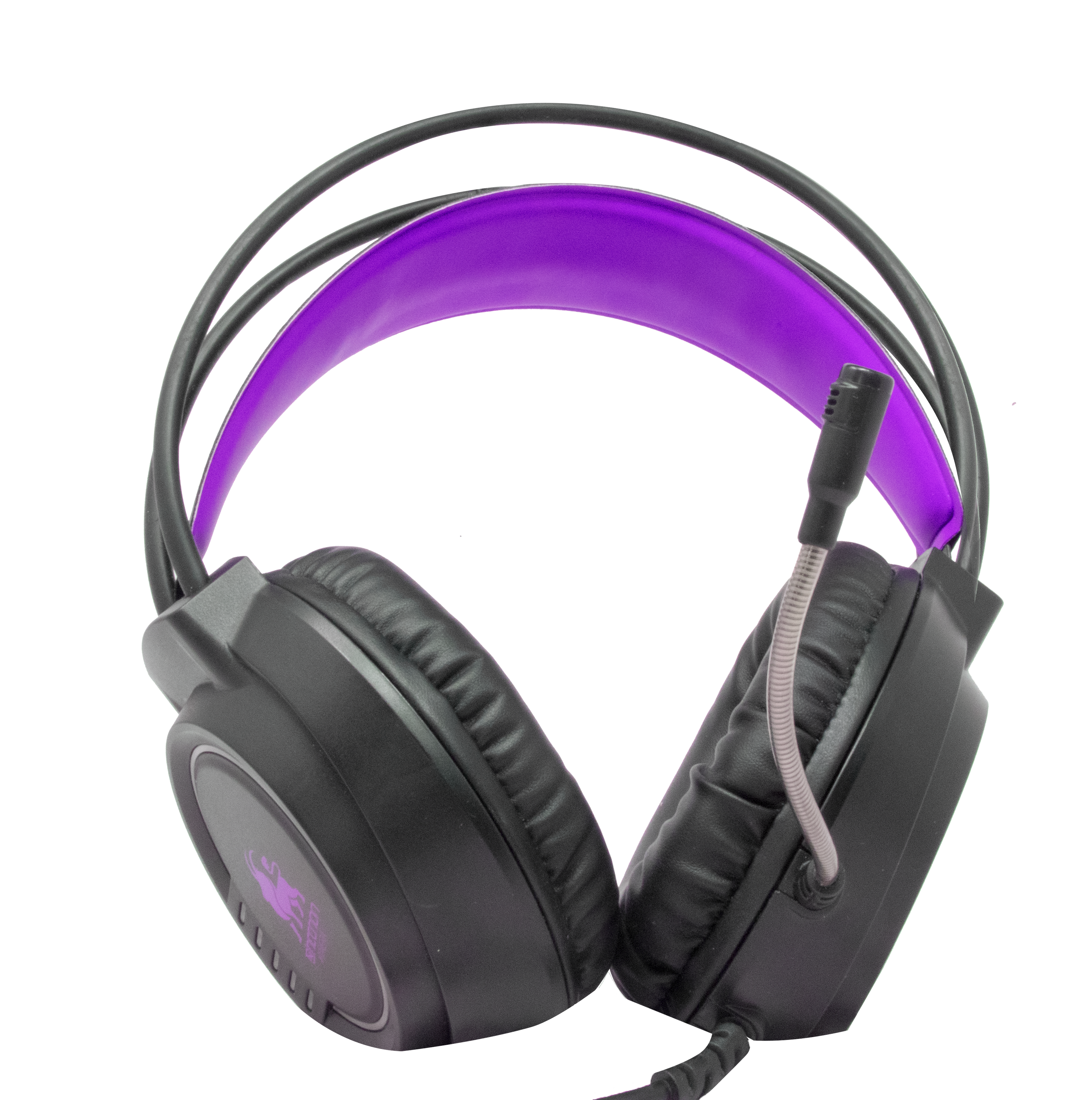 Audifonos headset gaming over-ear nbhg kimera rgb alambrico 3.5mm usb pc consolas celular microfono flexible inc adaptador fucsia