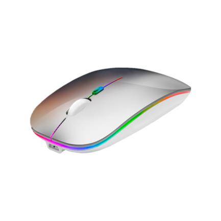 Mouse inalámbrico nextep ne-412p color plata  delgado/silencioso