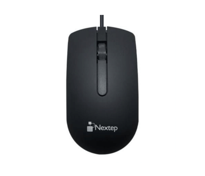 Mouse nextep alámbrico usb ne-414 1000 dpi color negro 3 botones usb