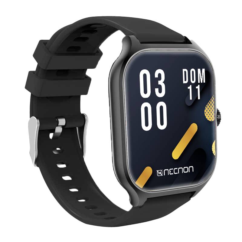 Smartwatch nsw-101 2.01 ip67 bt 5.0 app fitpro bat 180 mah mide calorias fc con vibración multimedia función buscar y fotos a distancia negro/dorado