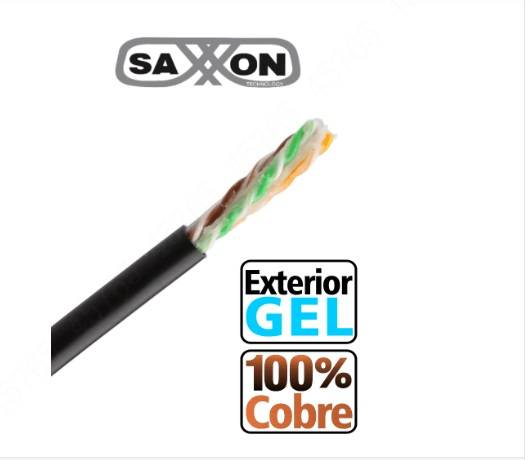 Outpcat6gcopext- bobina de cable utp cat6 100  cobre con gel/ 305 metros/ uso exterior/ color negro/ cumple con estandares: iso/ iec 11801 ed2; eia