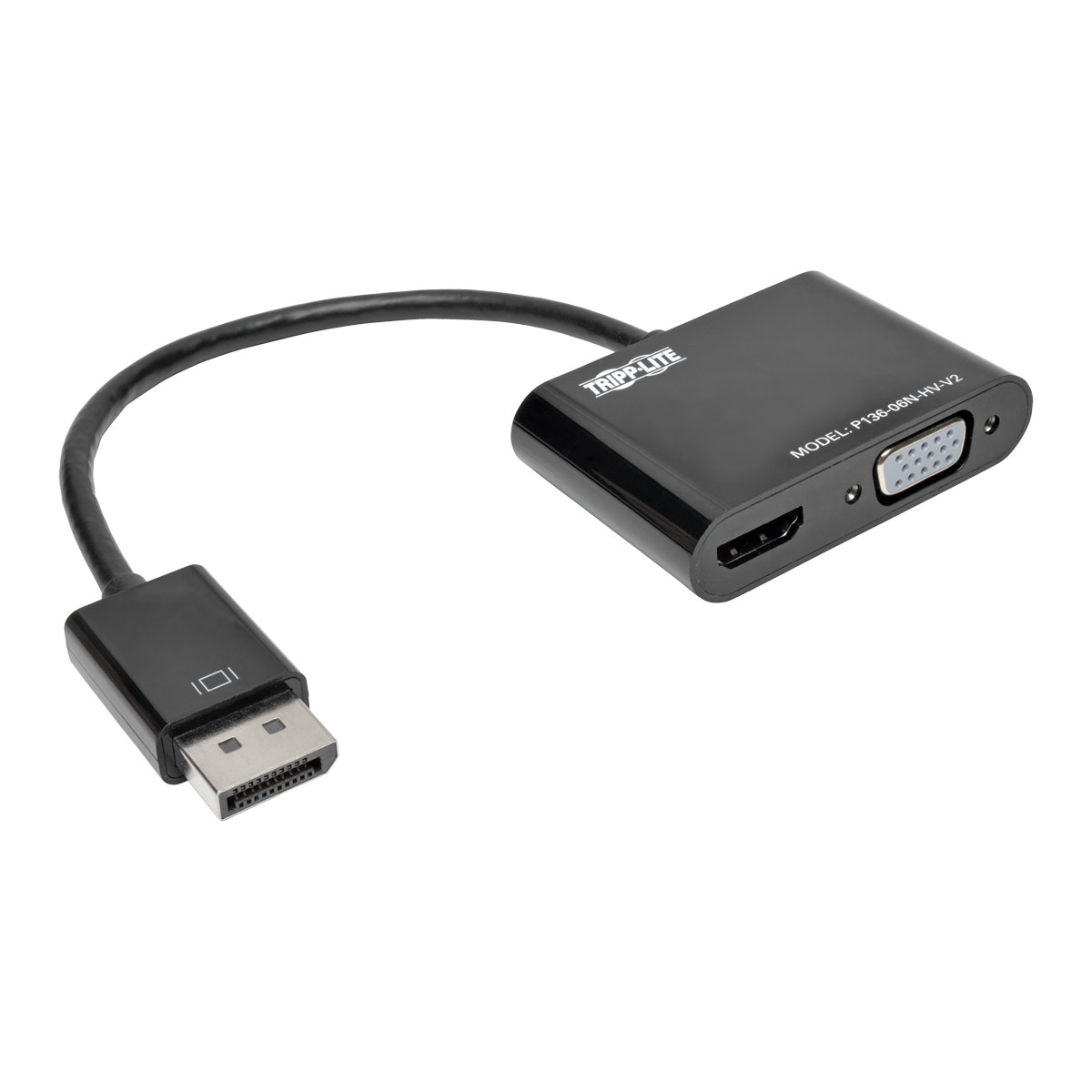 Adaptador displayport  tripp-lite  p136-06n-hv-v2 - displayport, vga/hdm, negro