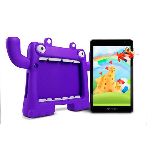 Tablet vorago pad-8-kids 8 pulgadas android 13 quadcore 4gb 64gb ips 2mp 5mp wifi bt gms funda morada