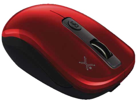 Mouse optico  perfect choice pc-044802 - rojo, inalámbrico, óptico, 800/1200/1600 dpi