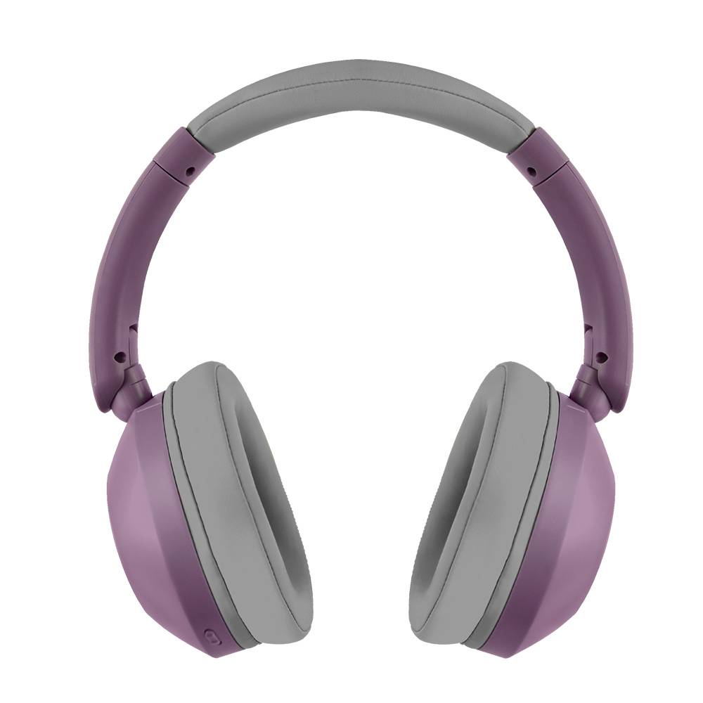 Audifonos on-ear inalambricos plegables manos libres con bt perfect choice soundia - morado