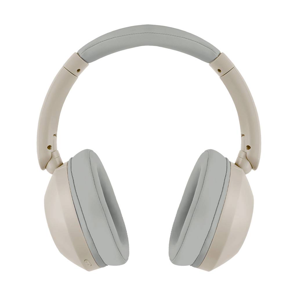 Audifonos on-ear inalambricos plegables manos libres con bt perfect choice soundia - taupe