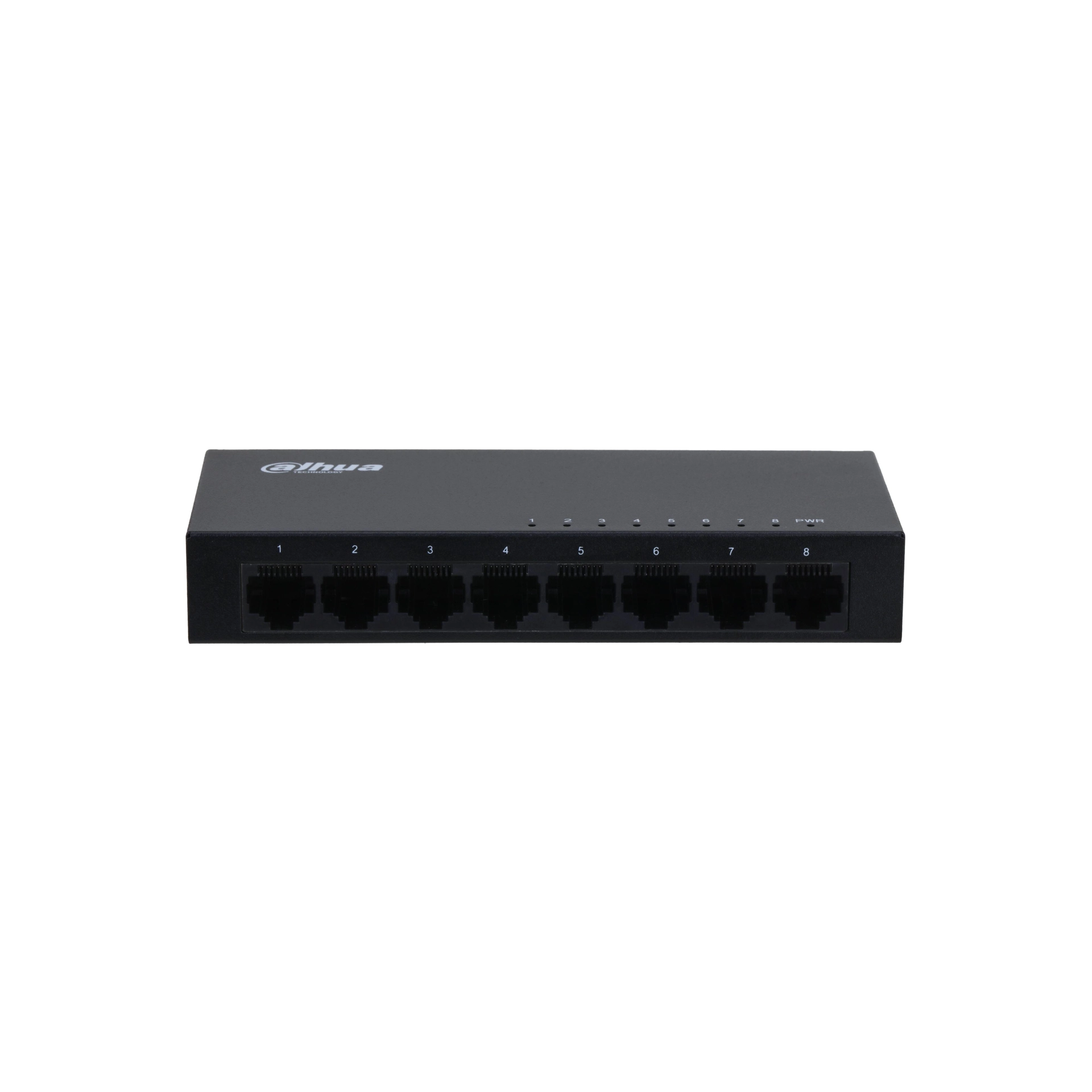 Dahua pfs3008-8gt switch gigabit de 8 puertos no administrable - capa 2, 10/100/1000 base-t, carcasa metalica, switching 16g