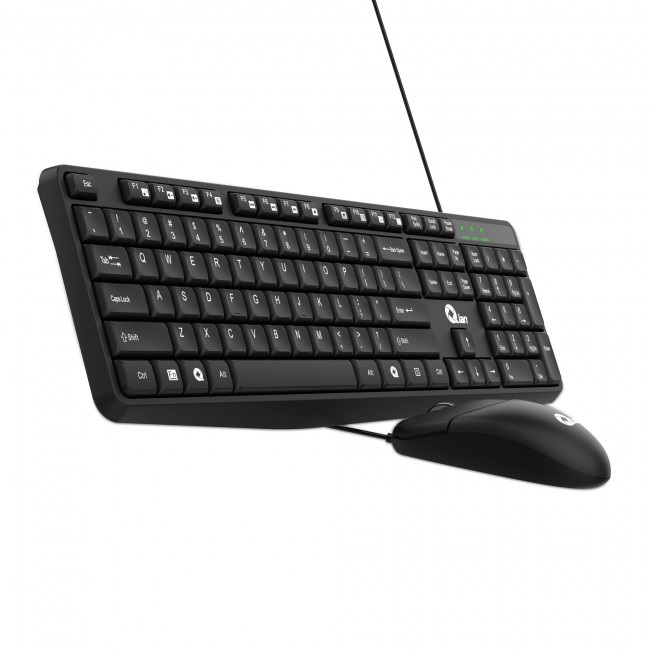 Kit de teclado y mouse qian qkx-20603 - negro