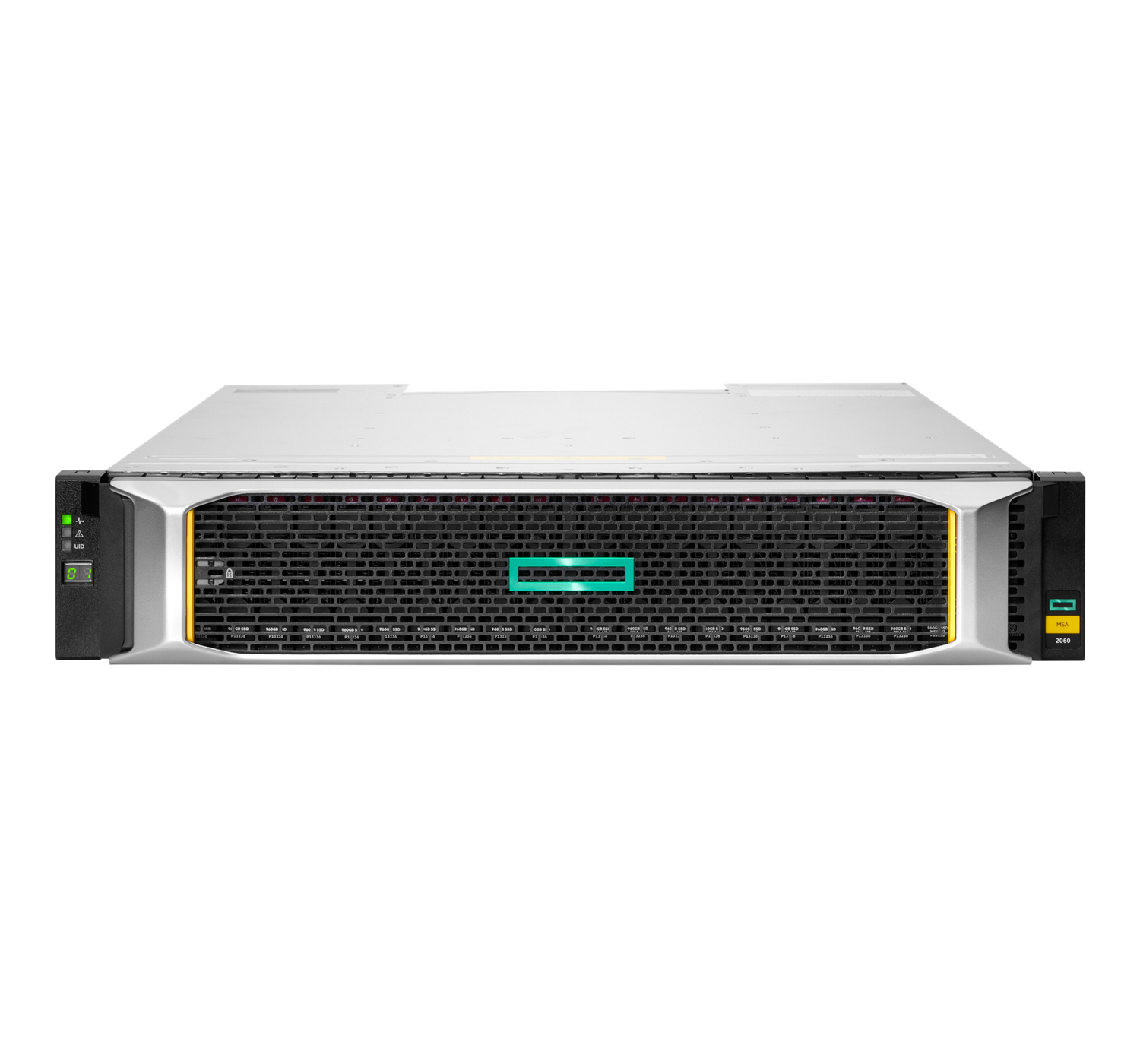 Hpe msa 2060 factor formato reducido con (2) controladores de 4 puertos 10gbase-t iscsi