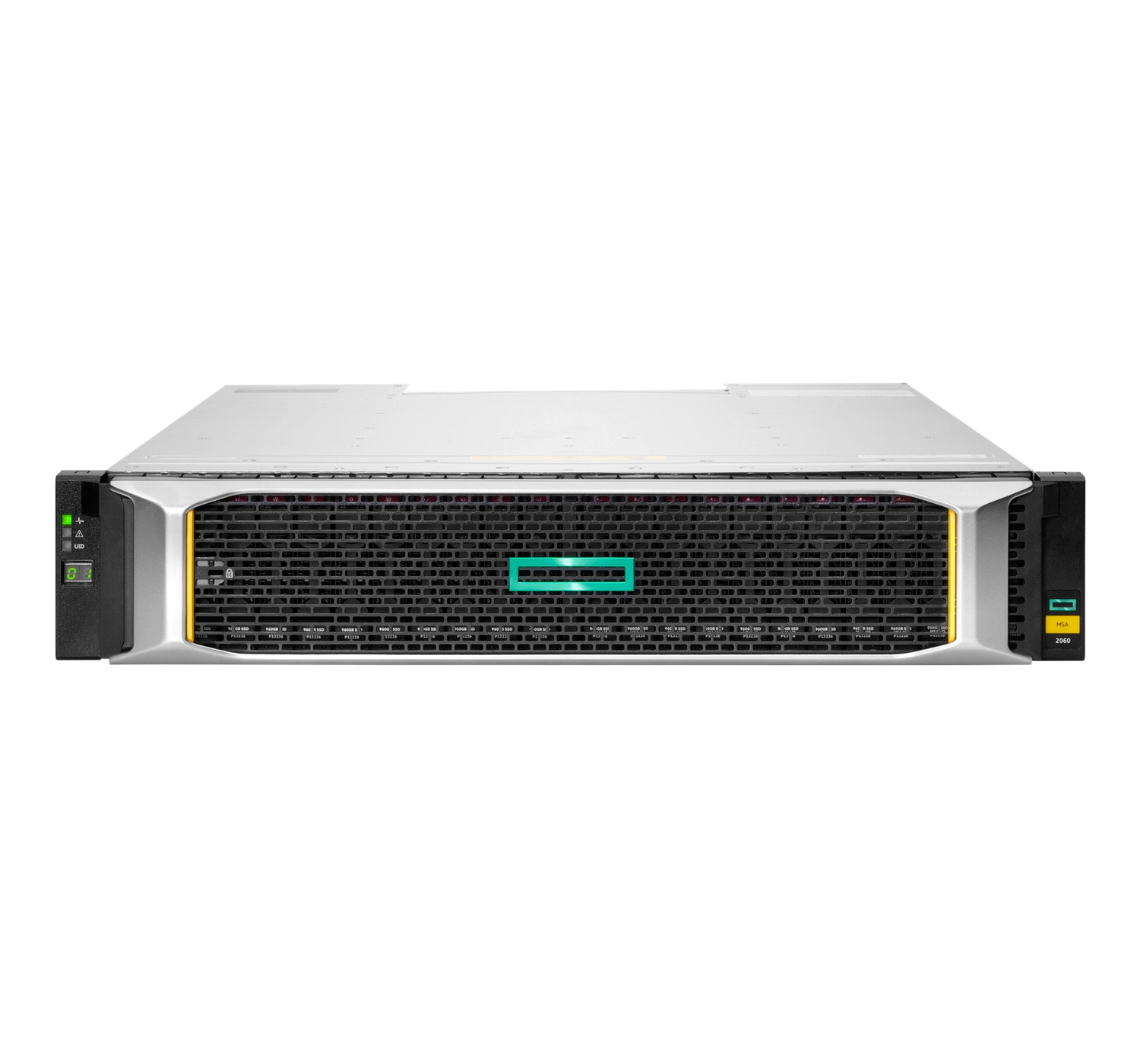 Hpe msa 2060 factor formato reducido con (2) controladores de 4 puertos 10gbase-t iscsi