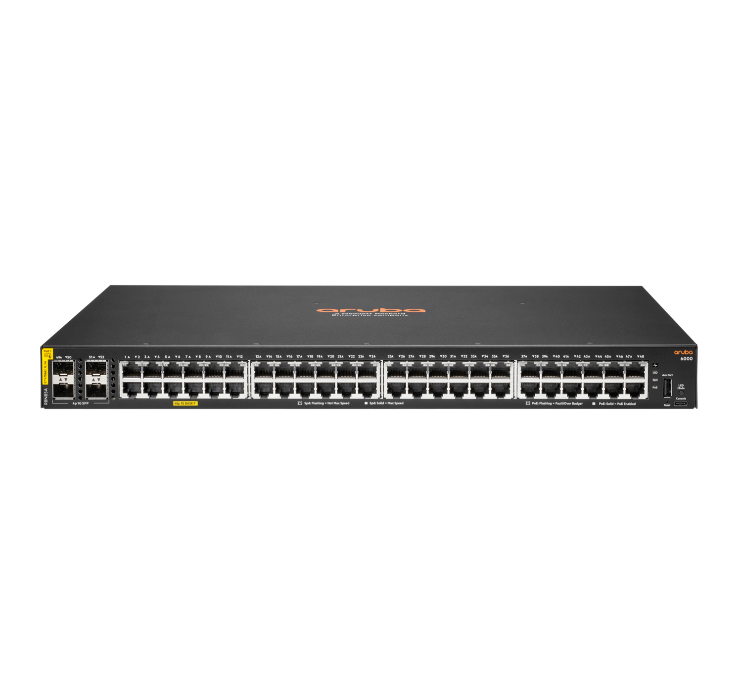 Switch hpe aruba cx 6000 48 puertos 4 poe sfp